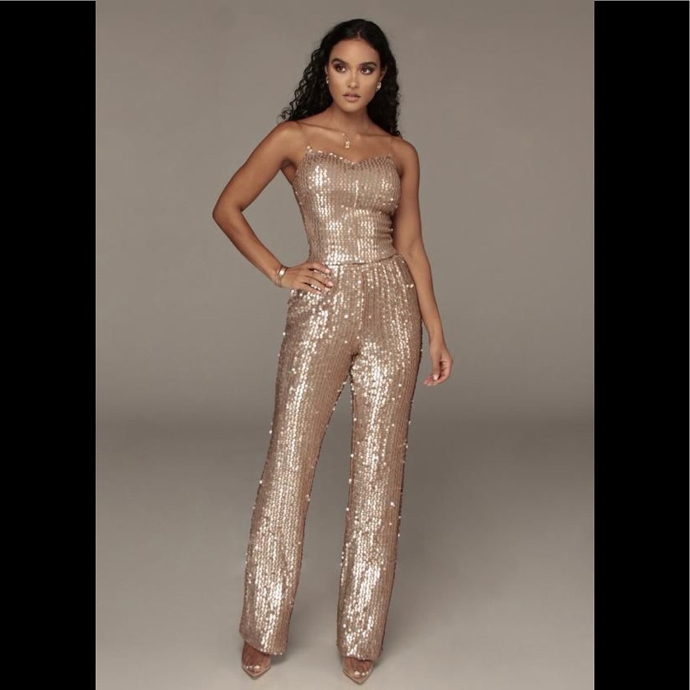 Jluxlabel- Tan Dani Sequin Set - image 1